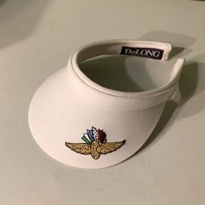 DeLong Indianapolis 500 white visor